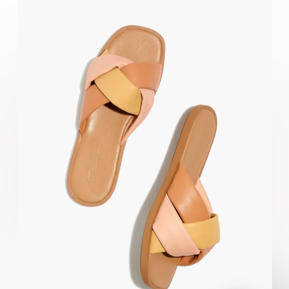 MADEWELL Jayna Braided Slide Sandal Washed Mauve Size 9.5 Like new condition. NW